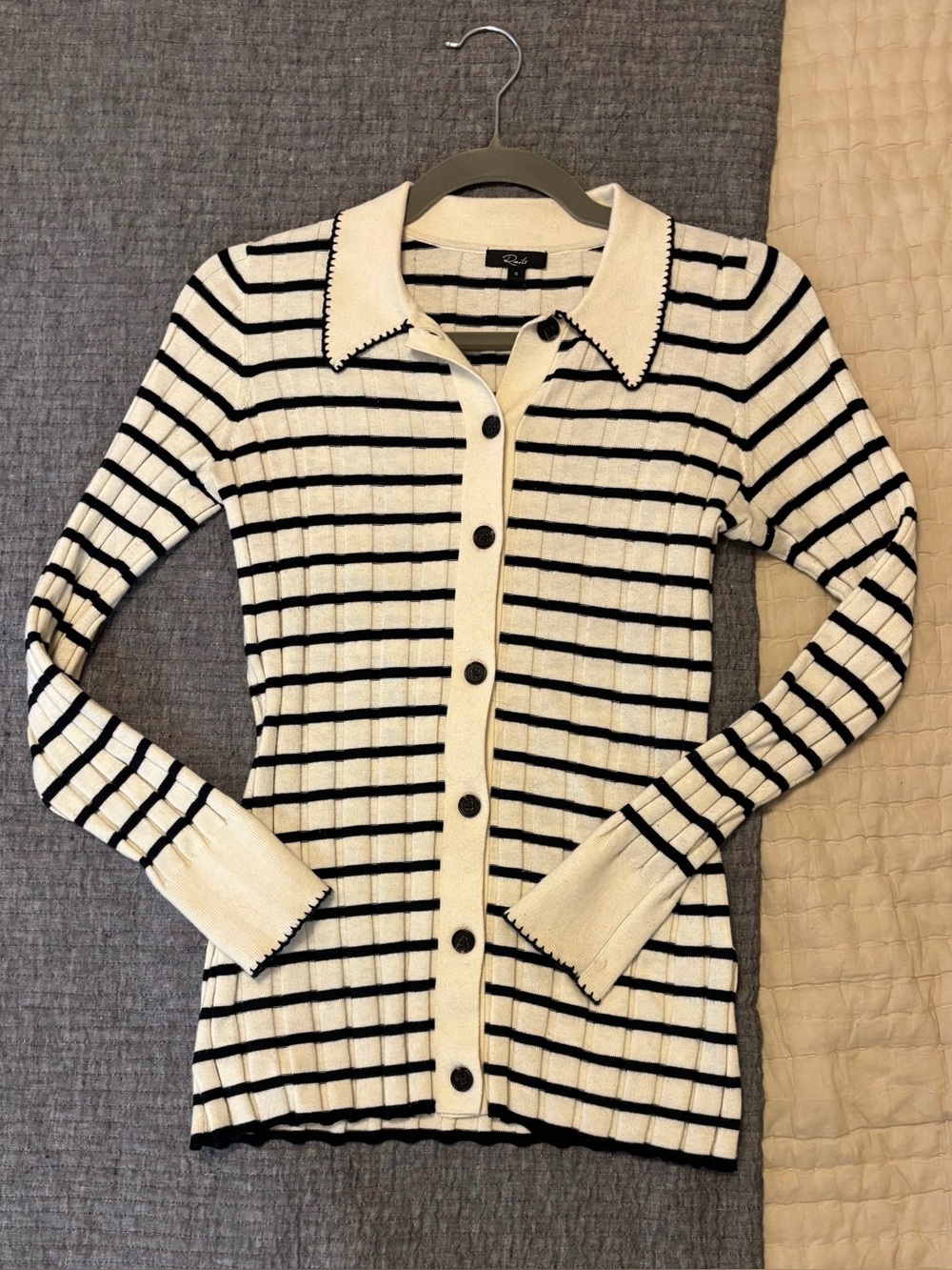 Rails Aurelia Top Ivory-Navy Stripe